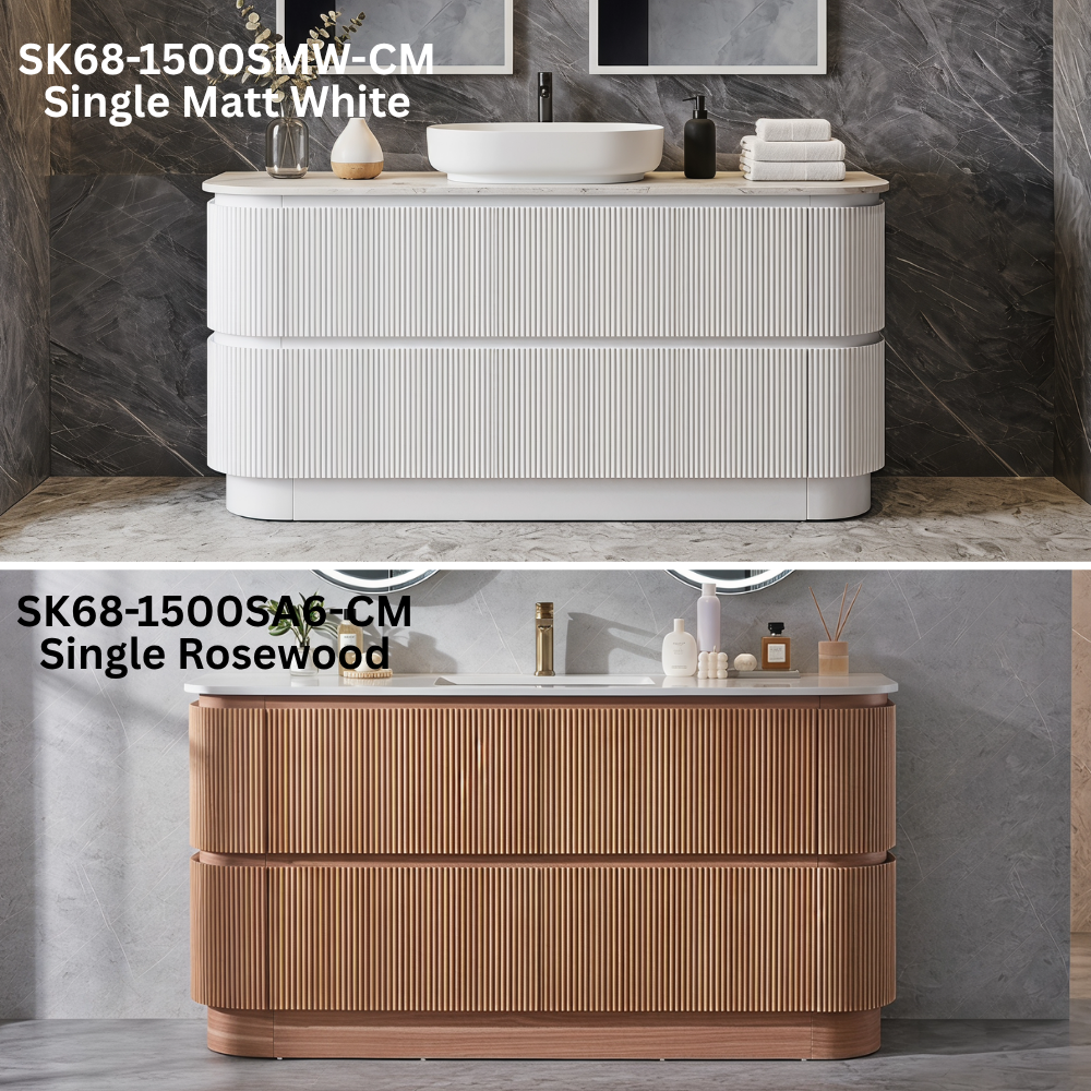Hudson 1500MM Single Basin Vanity Package SK68-1500SMW-CM